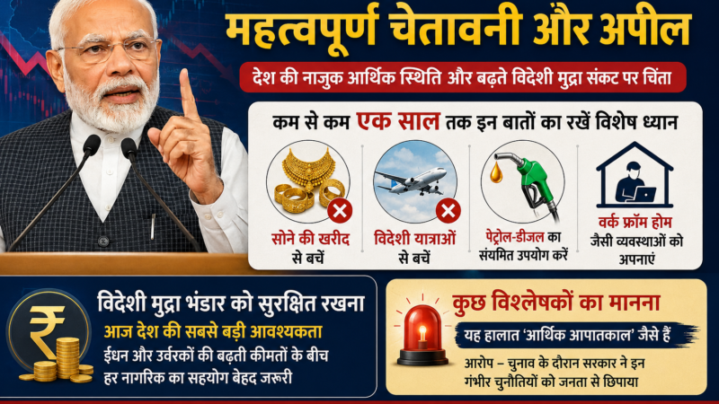 पीएम मोदी की चेतावनी, विदेशी मुद्रा संकट और देशभक्ति का नया संकल्प