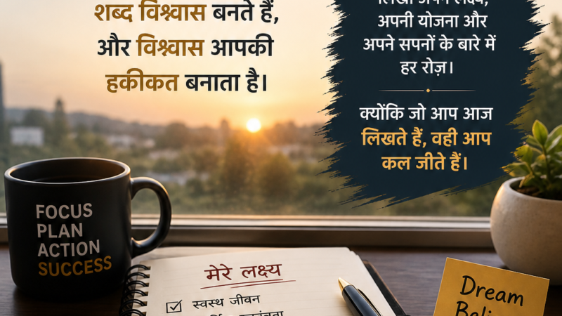 ✍️ जो लिखोगे… वही बनोगे
