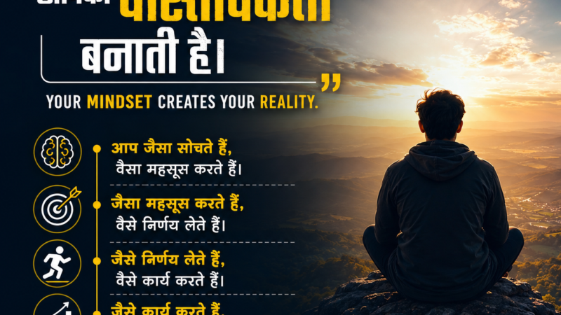 आपकी सोच आपकी वास्तविकता बनाती है