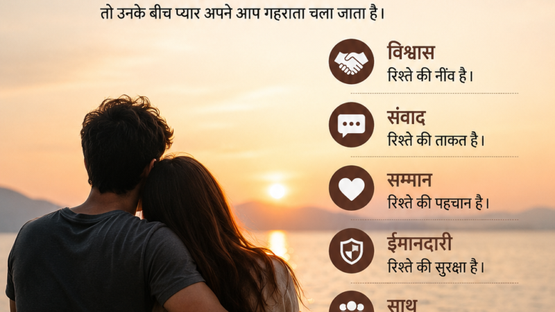प्यार वहीं बढ़ता है, जहाँ विश्वास रहता है
