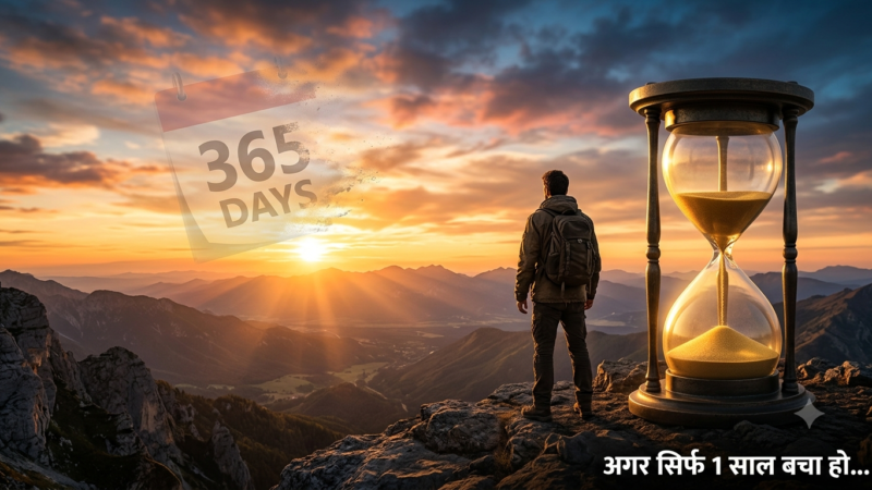 अगर आपके पास सिर्फ 1 साल बचा हो, तो क्या बदलेंगे?